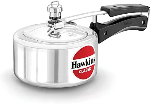 Hawkins Aluminium 1.5 Litre Classic Pressure Cooker, Best Inner Lid Cooker, Small Cooker, Silver(Cl15)