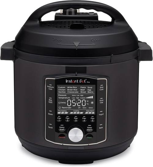 Instant Pot Pro 8 Qt 10-in-1 Electric Pressure Cooker, Black