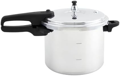 IMUSA 7 Quart Stovetop Aluminum Pressure Cooker with safety valves for risk-free opening